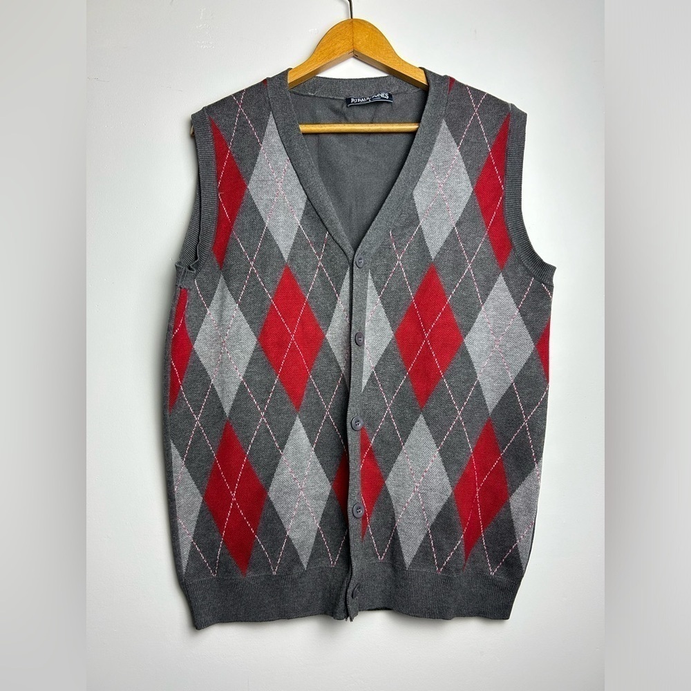 PJpaul Jones Men’s Vest Gray Academic work wear Size L